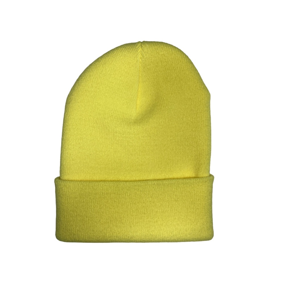 Unisex Unisex  Neon Yellow  Beanie Hat